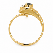 Anello - 18 carati Oro giallo - 0.34ct. tw. Zaffiro - Diamante - Made in Italy - HandMade