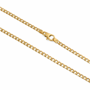 Collana unisex in oro giallo 18 carati con classica maglia groumette