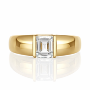 Anello - 18 carati Oro giallo - 1.33ct. tw. Acquamarina