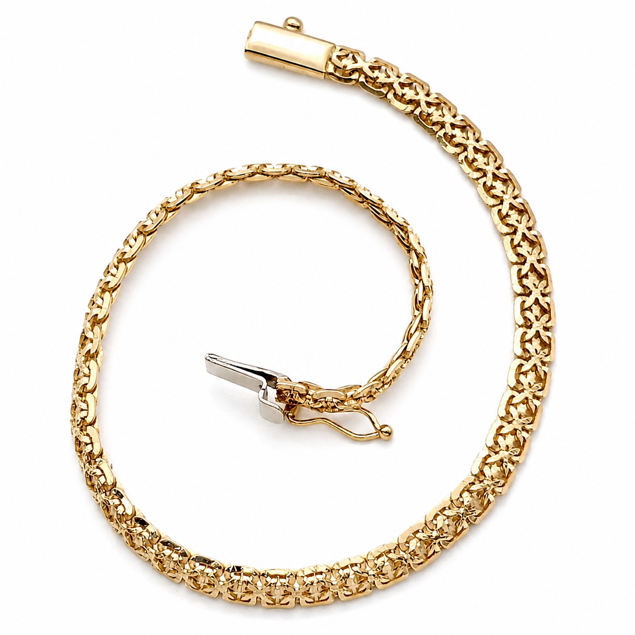 Bracciale - 18 carati Oro giallo, Oro bianco - Made in Italy - Handmade
