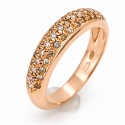 Anello - 18 carati Oro rosa - 0.43ct. tw. Diamante (Naturale) - Made in Italy - Handmade
