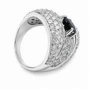 Anello - 18 carati Oro bianco - 4.30ct. tw. Zaffiro - Diamante - Made in Italy - Handmade