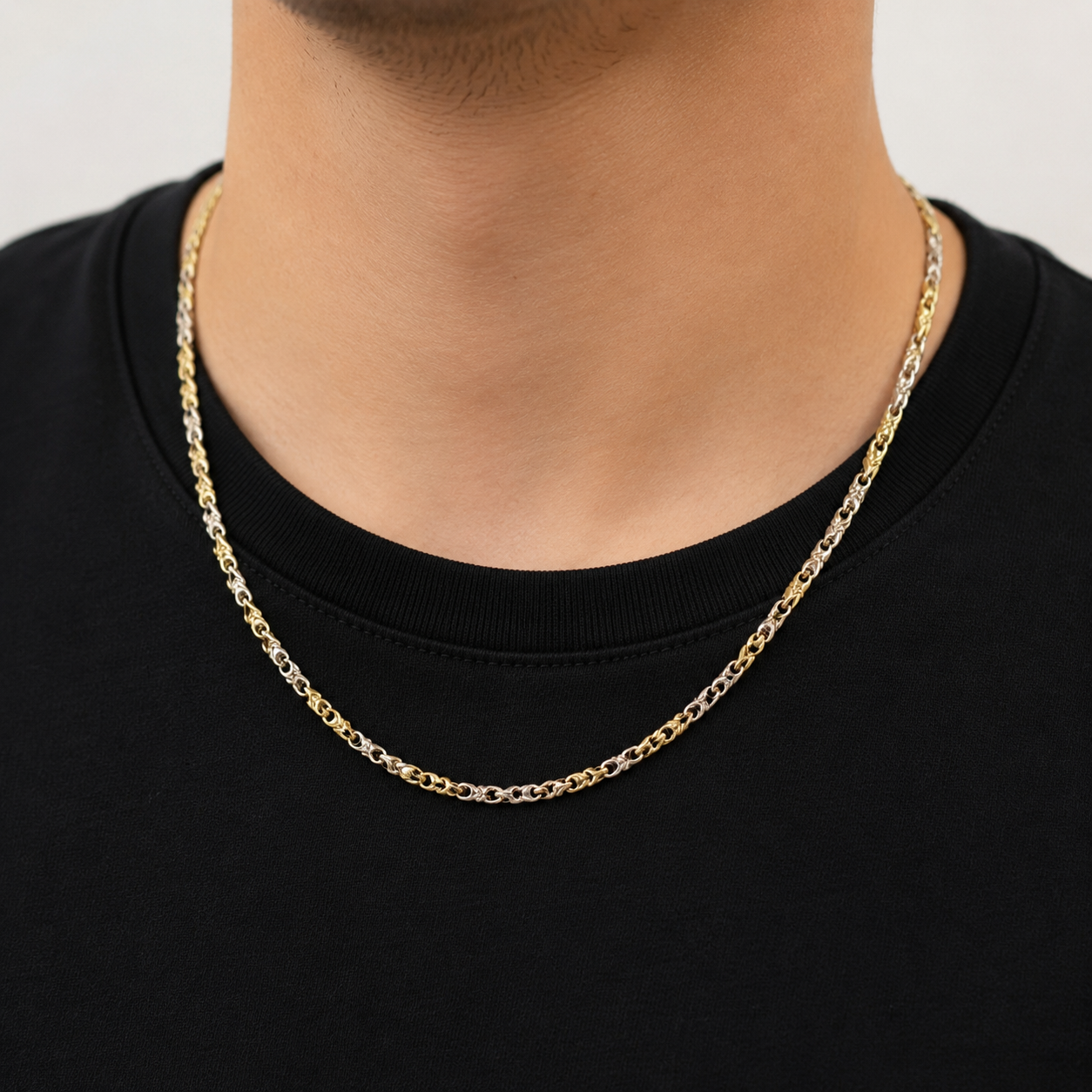 Collana - 18 carati Oro giallo, Oro bianco - Made in Italy - Handmade