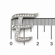 Ciondolo - 18 carati Oro bianco - 0.285ct. tw. Diamante (Naturale) - Made in Italy - Handmade
