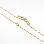 Collana - 18 carati Oro bianco, Oro giallo - 0.12ct. tw. Diamante (Naturale)