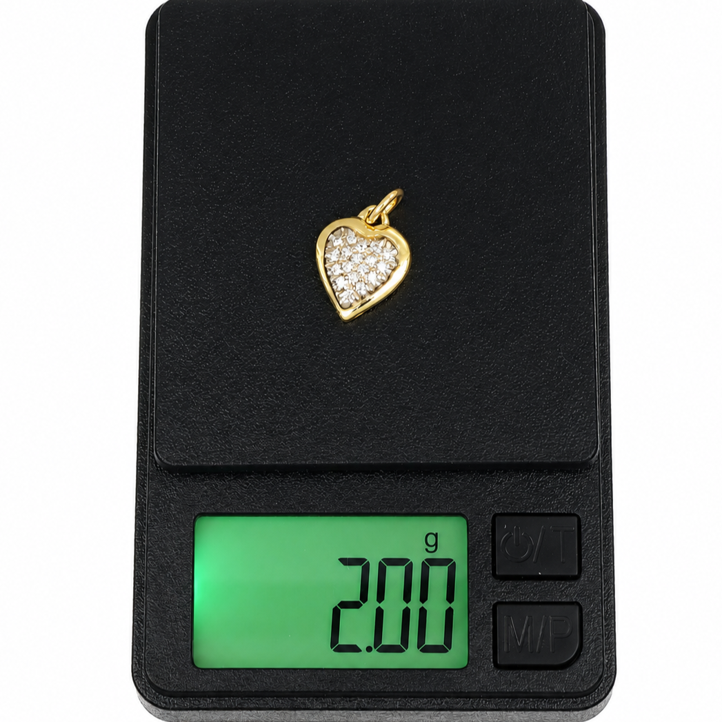 Ciondolo - 18 carati Oro giallo, Oro bianco - 0.20ct. tw. Diamante (Naturale) - Made in Italy - Handmade