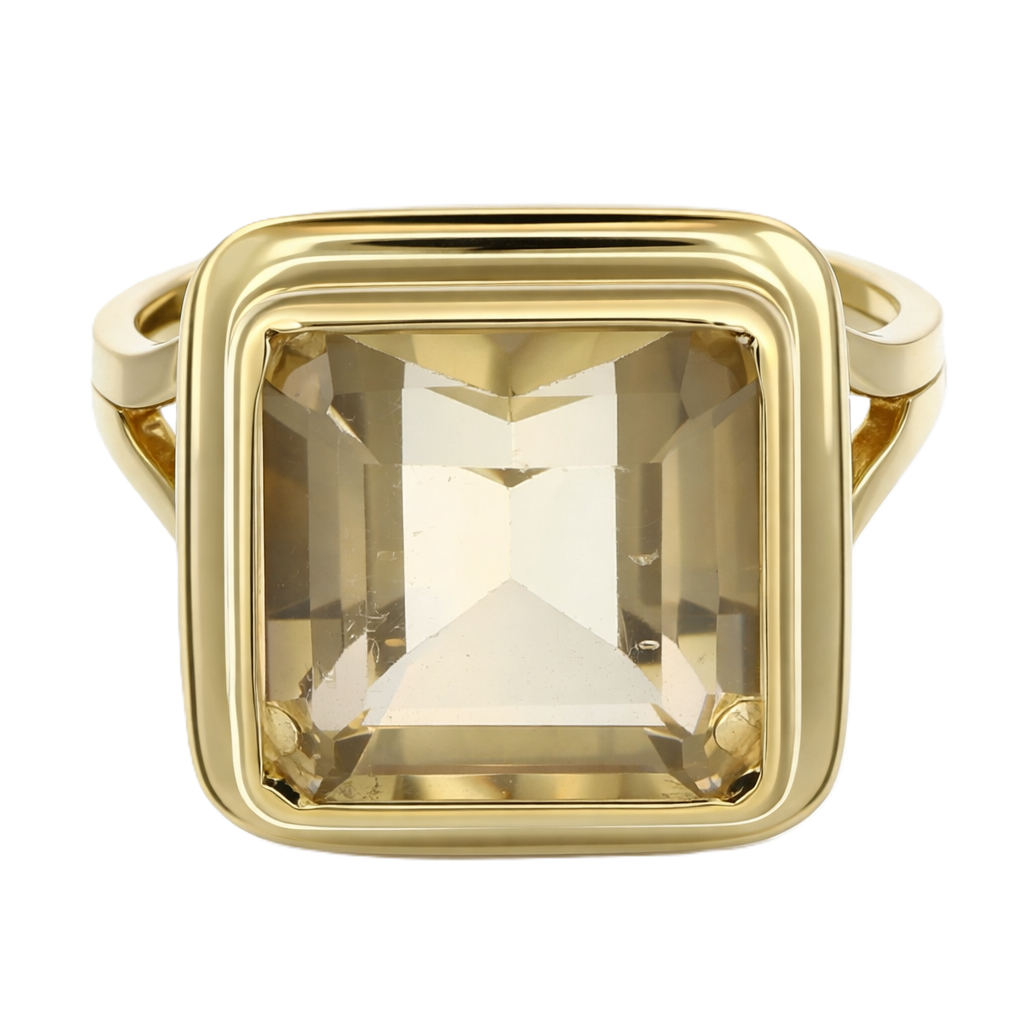 Anello - 18 carati Oro giallo Topazio