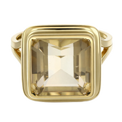Anello - 18 carati Oro giallo Topazio
