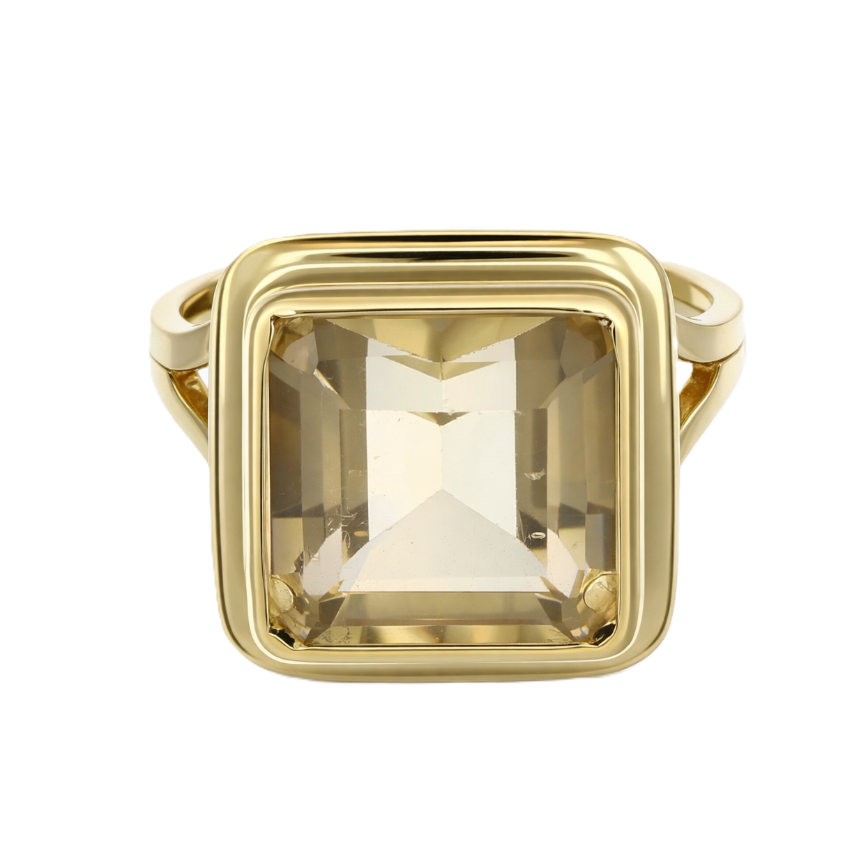 Anello - 18 carati Oro giallo Topazio