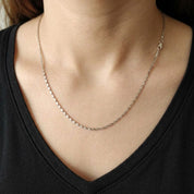Collana - 18 carati Oro bianco - Made in Italy - HandMade