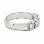 Anello - 18 carati Oro bianco - 0.55ct. tw. Diamante (Naturale) - Made in Italy - HandMade