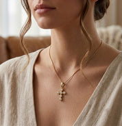 Collana con ciondolo - 18 carati Oro giallo - 0.21ct. tw. Diamante (Naturale) - Made in Italy - Handmade