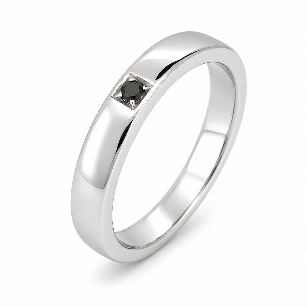 Anello - 18 carati Oro bianco - 0.05ct. tw. Zaffiro - Made in Italy - Handmade