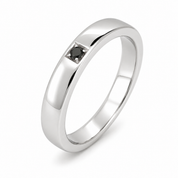Anello - 18 carati Oro bianco - 0.05ct. tw. Zaffiro - Made in Italy - Handmade
