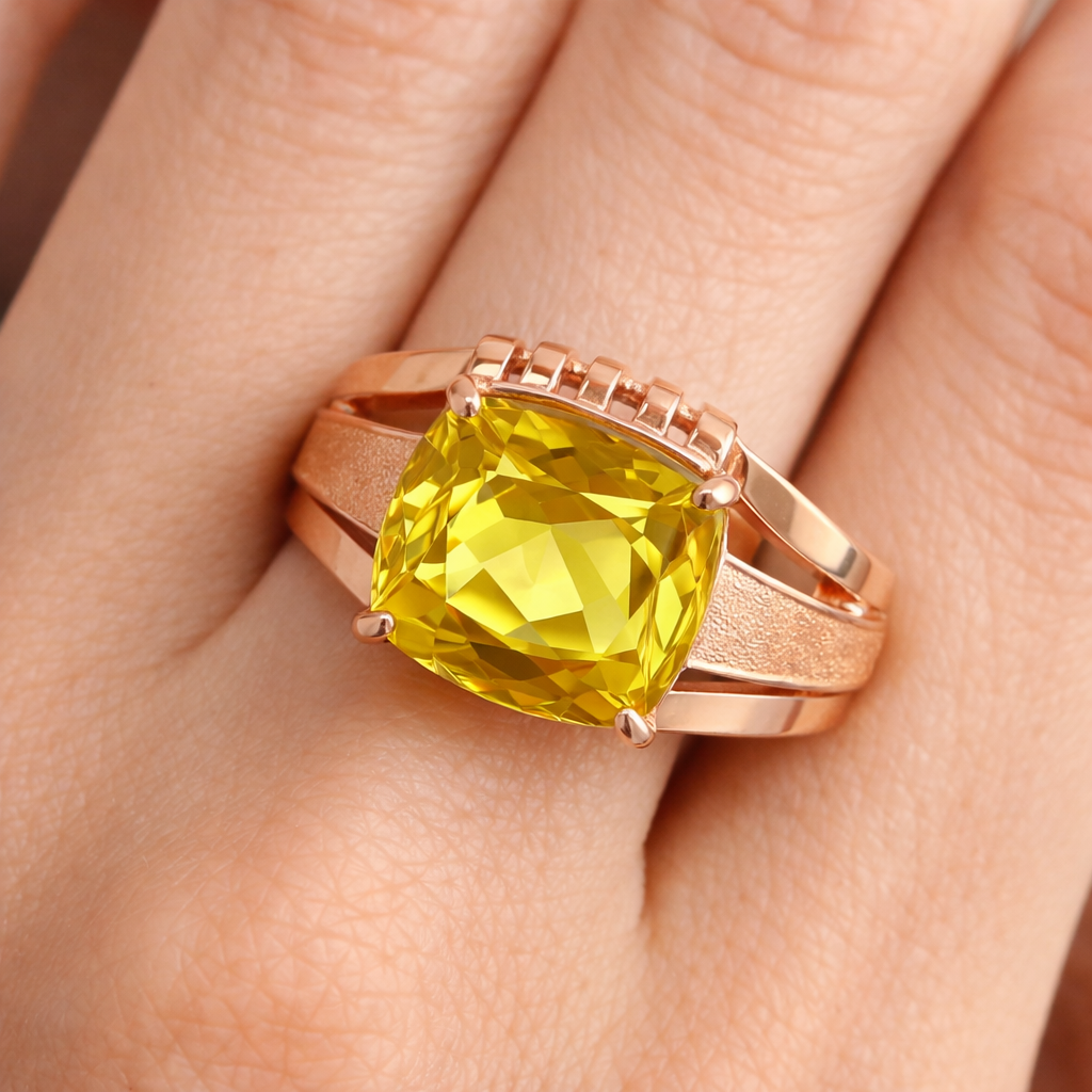 Anello - 18 carati Oro rosa - 3.00ct. tw. Topazio