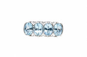 Anello - 18 carati Oro bianco - 5.00ct. tw. Acquamarina