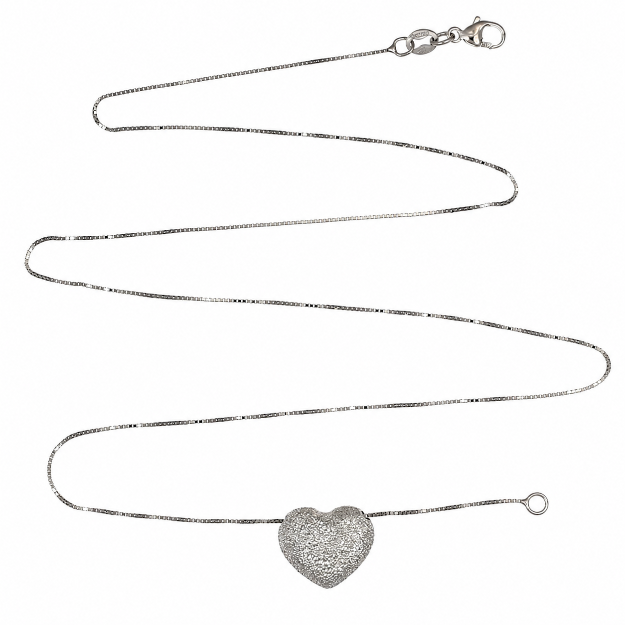 Collana con ciondolo - 18 carati Oro bianco
