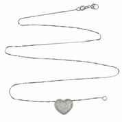 Collana con ciondolo - 18 carati Oro bianco