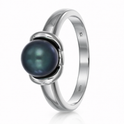 Anello - 18 carati Oro bianco Perla