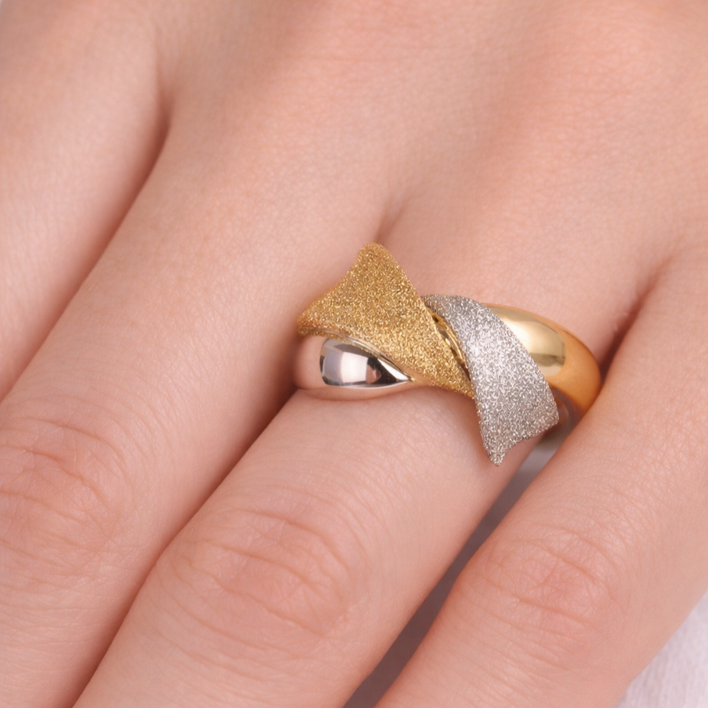 Anello - 18 carati Oro bianco, Oro giallo