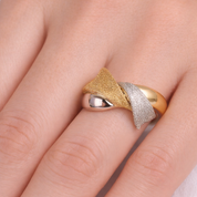 Anello - 18 carati Oro bianco, Oro giallo