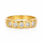Anello - 18 carati Oro giallo - 0.85ct. tw. Diamante (Naturale)