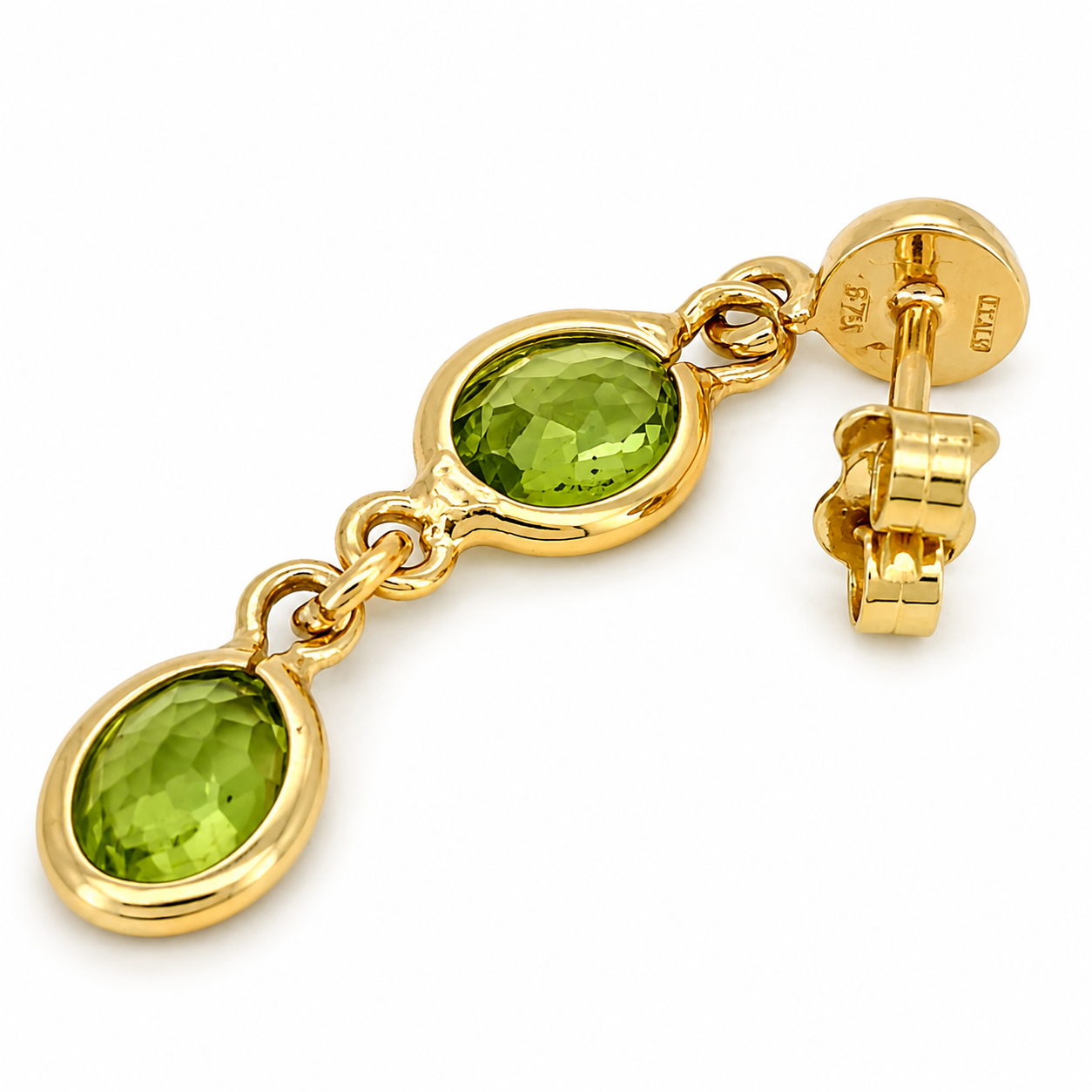 Orecchini - 18 carati Oro giallo - 3.00ct. tw. Tormalina - Made in Italy - Handmade