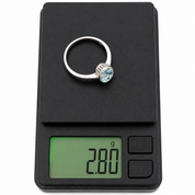 Anello - 18 carati Oro bianco - 1.05ct. tw. Acquamarina - Diamante