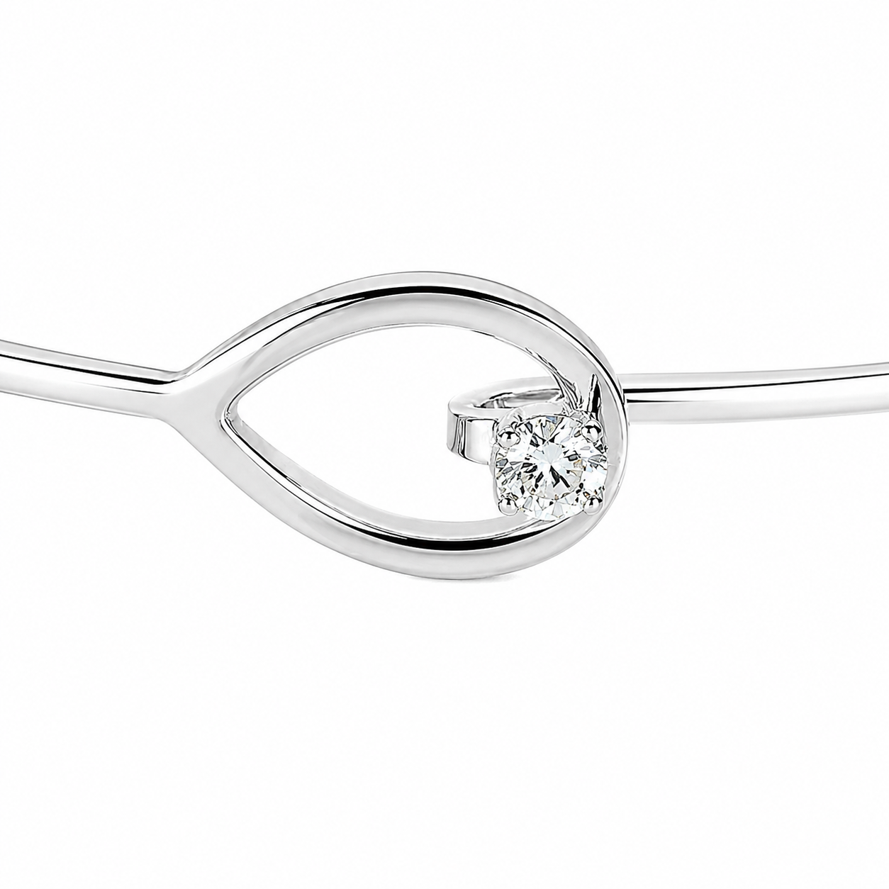 Bracciale - 18 carati Oro bianco - 0.12ct. tw. Diamante (Naturale) - Made in Italy - Handmade