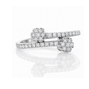 Anello - 18 carati Oro bianco Diamante (Naturale)