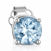 Orecchini - 18 carati Oro bianco - 0.54ct. tw. Acquamarina