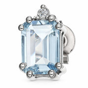 Orecchini - 18 carati Oro bianco - 1.64ct. tw. Acquamarina - Diamante