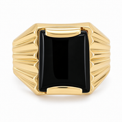 Anello - 18 carati Oro giallo - 4.00ct. tw. Onice - Made in Italy - HandMade