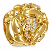 Anello - 18 carati Oro bianco, Oro giallo - 0.48ct. tw. Diamante (Naturale)