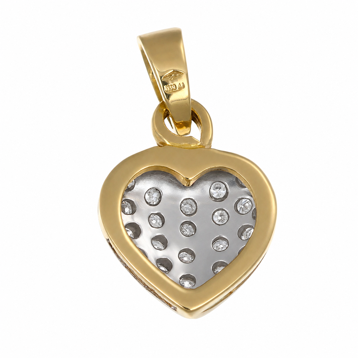 Ciondolo - 18 carati Oro giallo, Oro bianco - 0.345ct. tw. Diamante (Naturale) - Made in Italy - Handmade