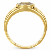 Anello - 18 carati Oro giallo, Oro bianco - 1.25ct. tw. Acquamarina