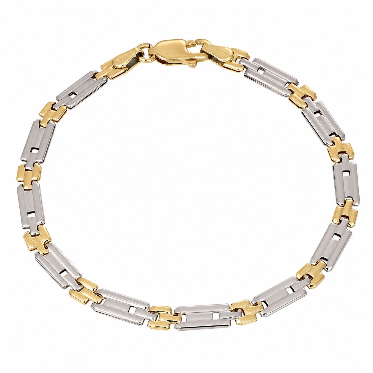Bracciale - 18 carati Oro giallo, Oro bianco - Made in Italy - Handmade