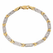 Bracciale - 18 carati Oro giallo, Oro bianco - Made in Italy - Handmade