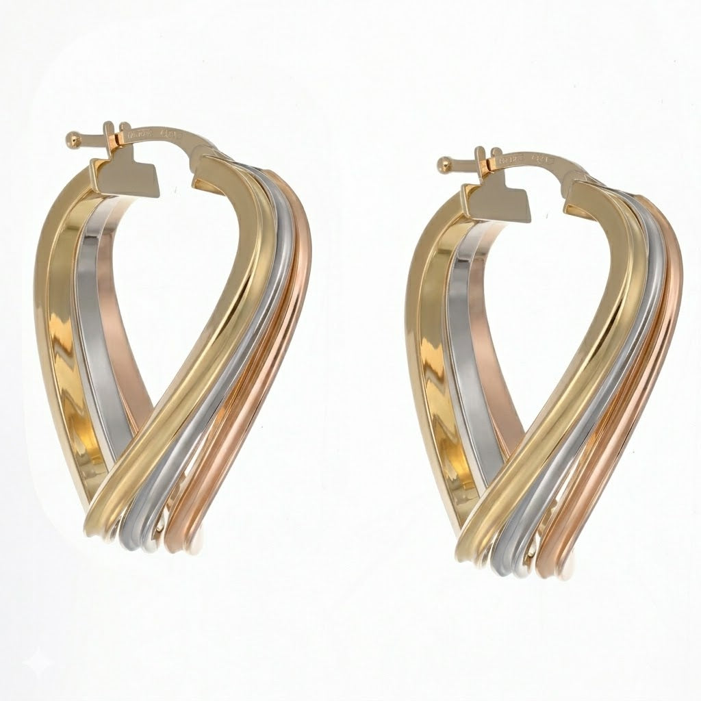 Orecchini - 18 carati Oro giallo, Oro rosa, Oro bianco