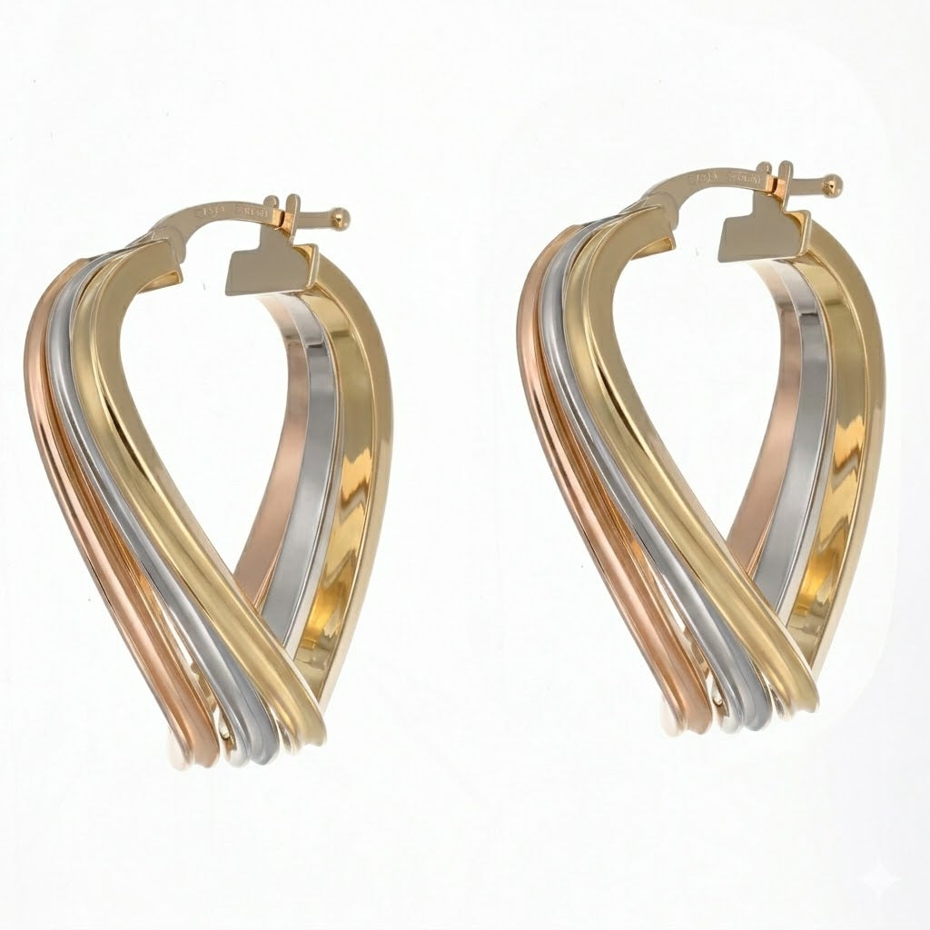 Orecchini - 18 carati Oro giallo, Oro rosa, Oro bianco