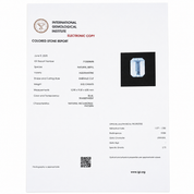 Anello - 18 carati Oro bianco - 6.01ct. tw. Acquamarina - Diamante - Made in Italy - Handmade
