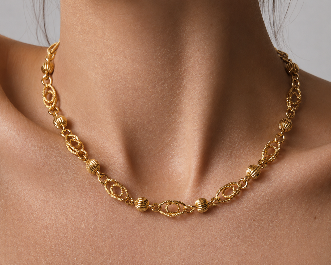 Collana - 18 carati Oro giallo - Made in Italy - Handmade