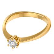 Anello - 18 carati Oro giallo - 0.25ct. tw. Diamante (Naturale)