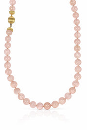 Collana - 18 carati Oro giallo, Quarzo rosa