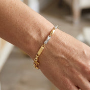 Bracciale - 18 carati Oro giallo, Oro bianco - Made in Italy - Handmade