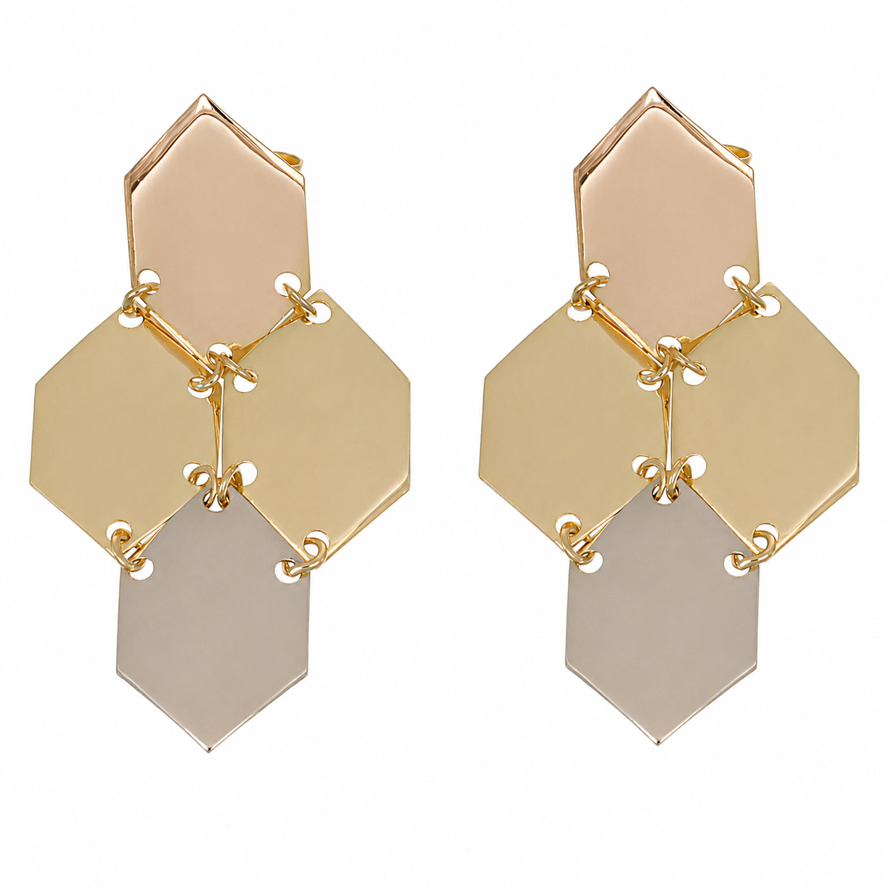 Orecchini - 18 carati Oro giallo, Oro rosa, Oro bianco