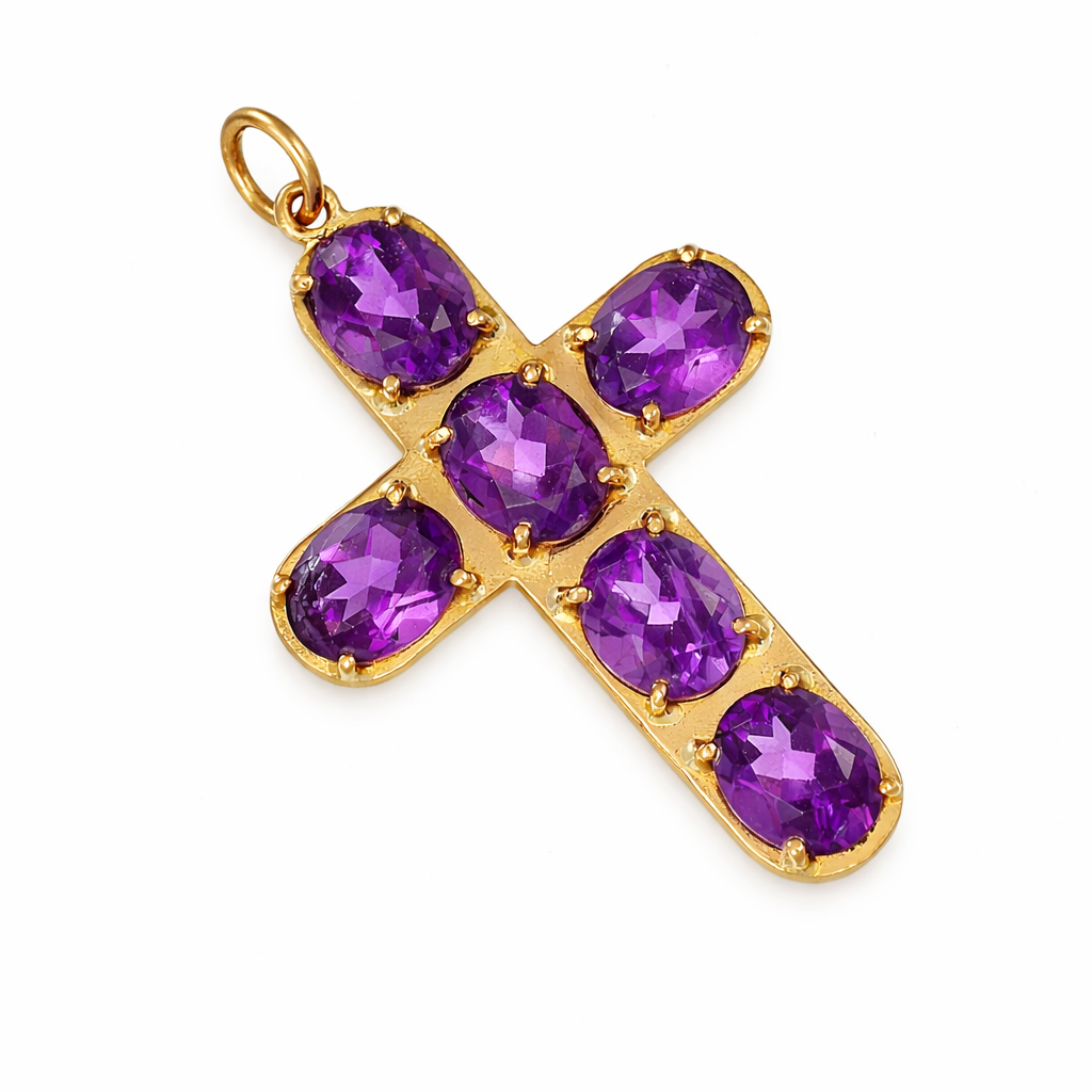 Ciondolo - 18 carati Oro giallo - 16.50ct. tw. Ametista