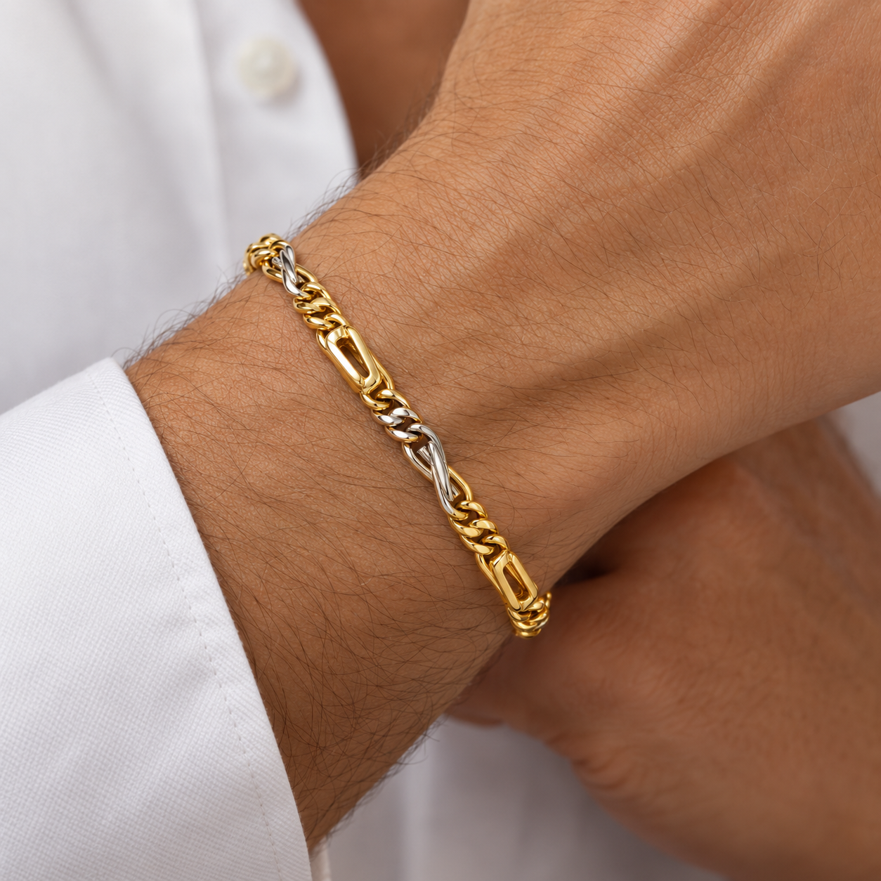 Bracciale - 18 carati Oro giallo, Oro bianco - Made in Italy