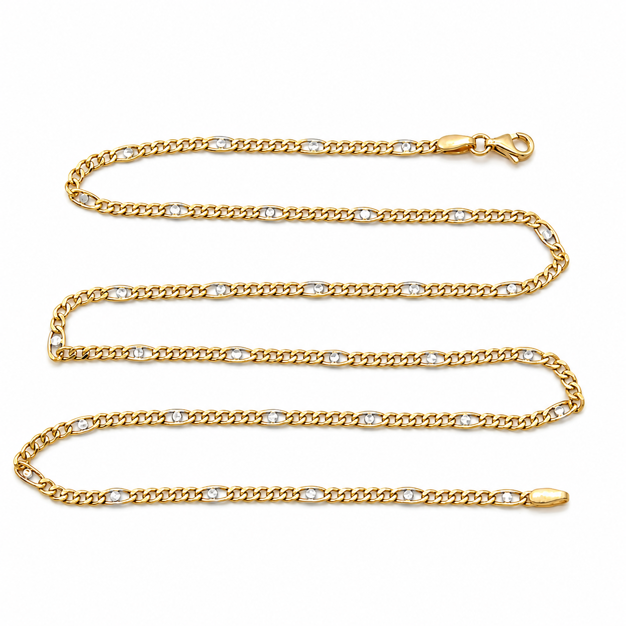 Collana - 18 carati Oro giallo, Oro bianco - Made in Italy - Handmade