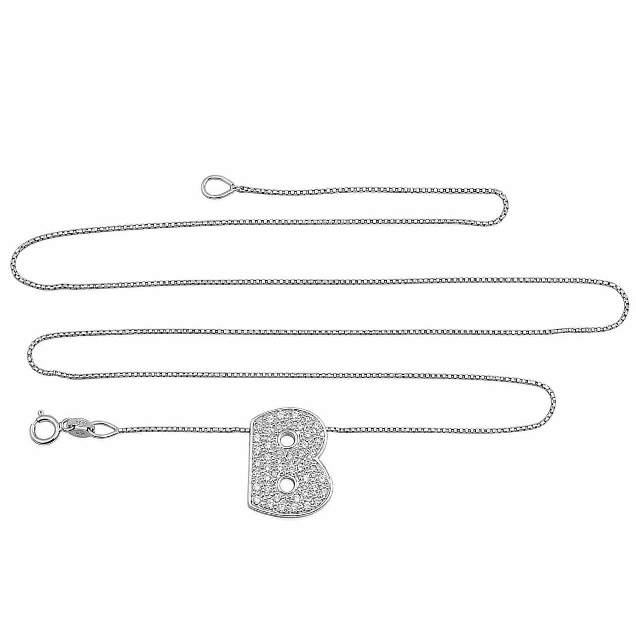 Collana con ciondolo - 18 carati Oro bianco - 0.44ct. tw. Diamante (Naturale) - Made in Italy - Handmade